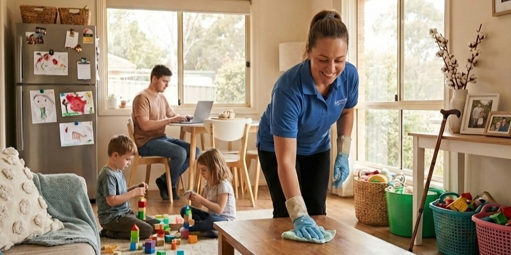 Humming Assistance with home cleaning wide